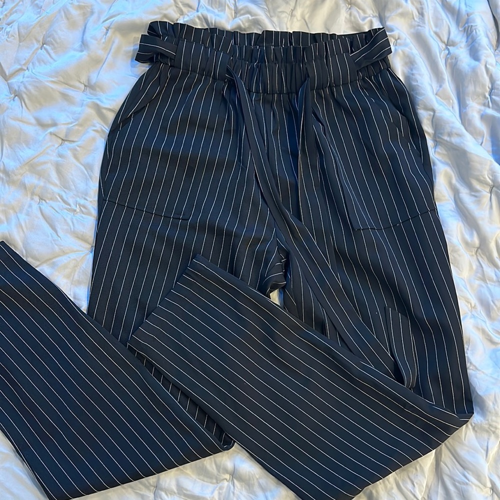 Pinstripe dress trousers